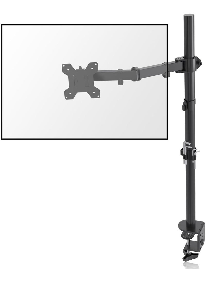 ELTRAZONE MD6821 Single Monitor Desk Mount - Adjustable Holder for 13-32 Inch Monitors with 80 cm Rod - Image 1