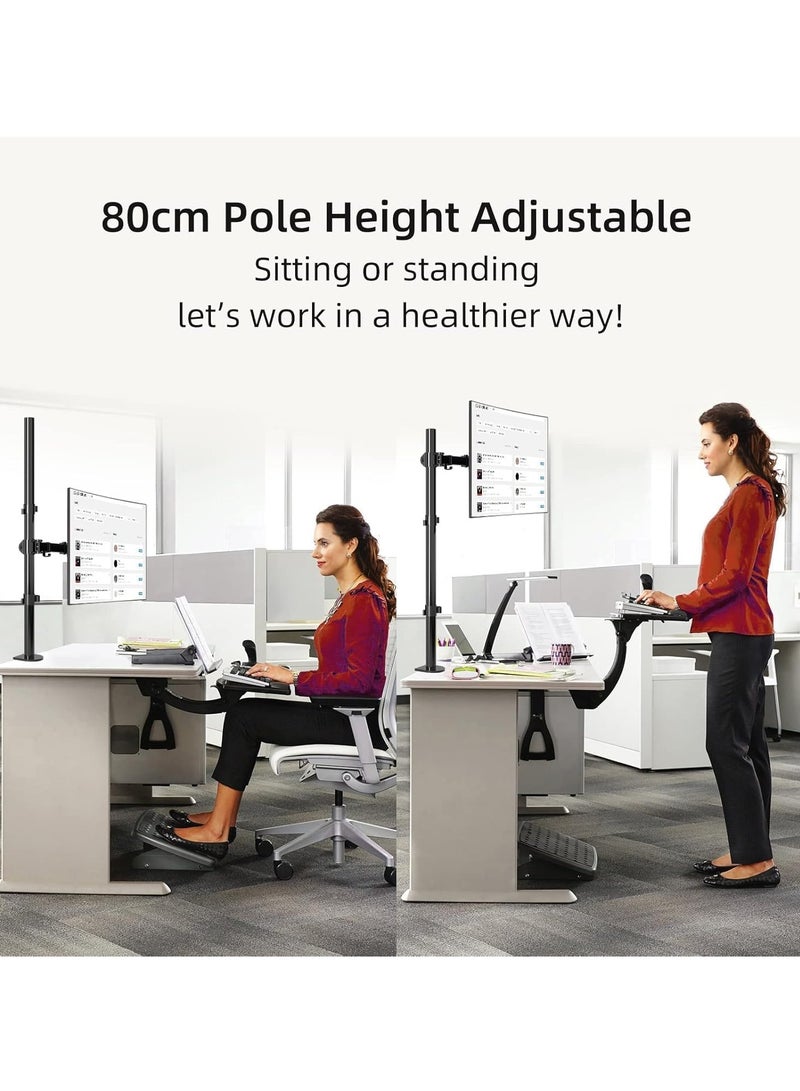 ELTRAZONE MD6821 Single Monitor Desk Mount - Adjustable Holder for 13-32 Inch Monitors with 80 cm Rod - Image 3