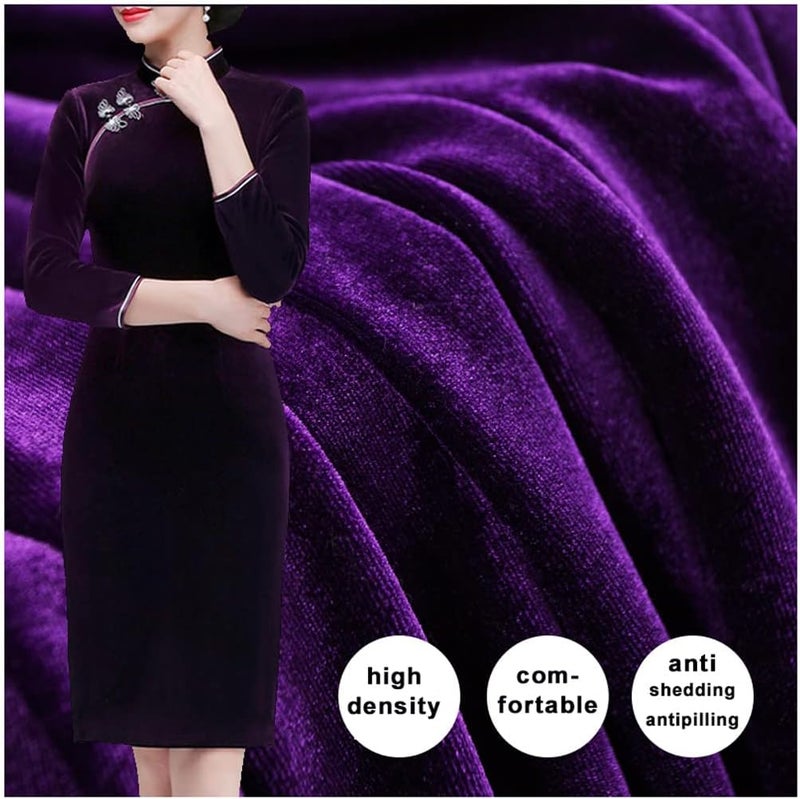 Minky Fabric Velvet Fabric 160x100cm Velvet Material for Sewing DIY Crafts, Upholstery, Home Decor, Costume for Blankets, Apparel, Baby Accessories, Throws, P (Color : Black) - Image 4