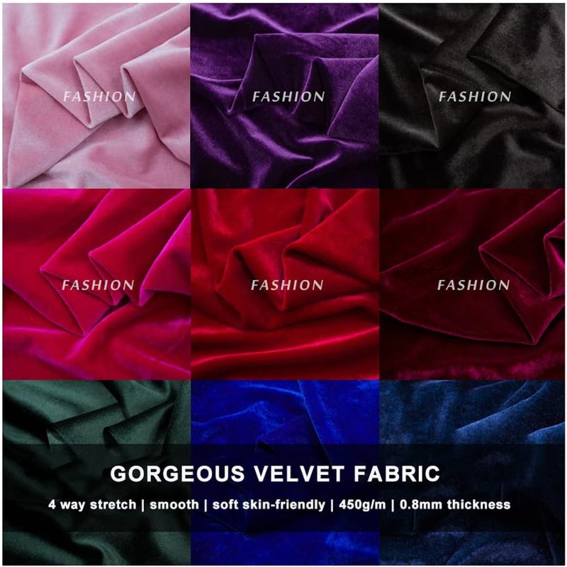 Minky Fabric Velvet Fabric 160x100cm Velvet Material for Sewing DIY Crafts, Upholstery, Home Decor, Costume for Blankets, Apparel, Baby Accessories, Throws, P (Color : Black) - Image 3