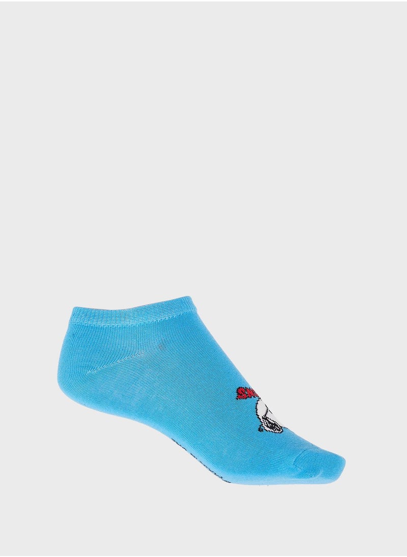 Peanuts - 3 Pack Low Cut Printed Socks - Image 1