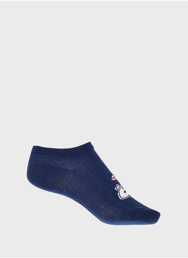 Peanuts - 3 Pack Low Cut Printed Socks - Image 1