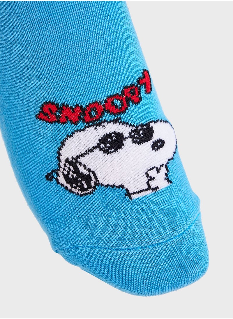 Peanuts - 3 Pack Low Cut Printed Socks - Image 1