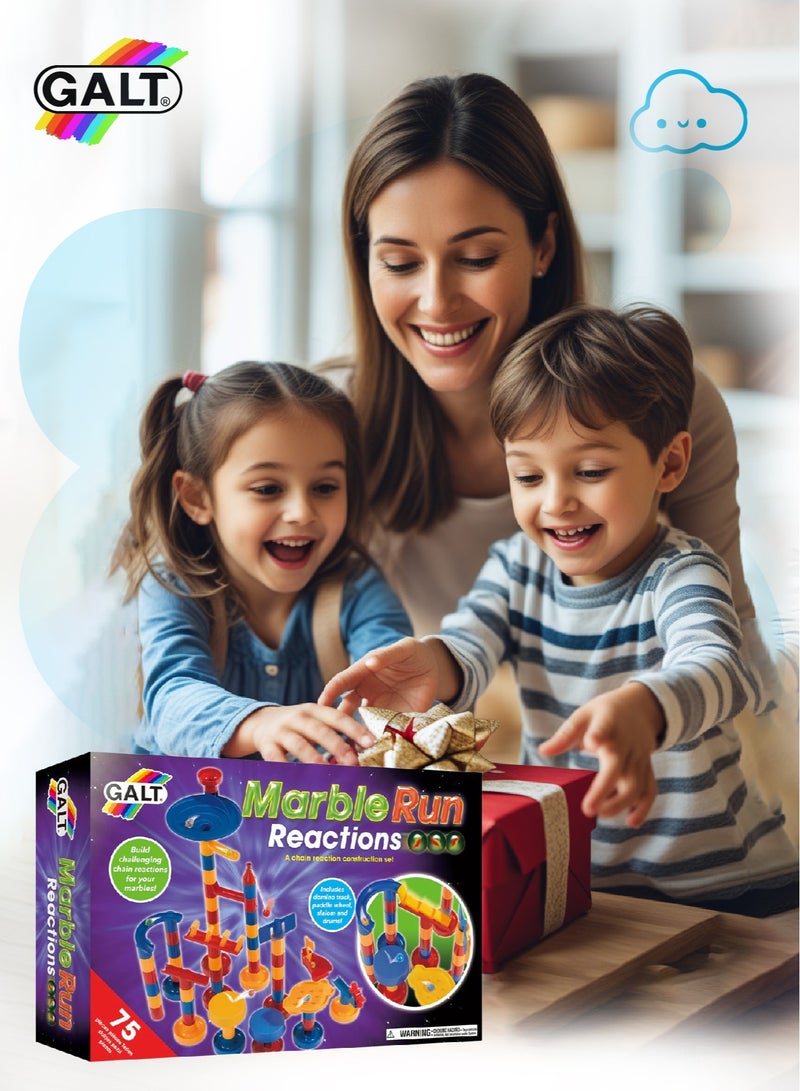 Galt Toys Marble Run Reactions | 75-Piece STEM Chain Reaction Toy | Build Fun Marble Maze | For Ages 4+ | No Batteries | Educational & Creative Play | 42x27x85 cm  - Image 5