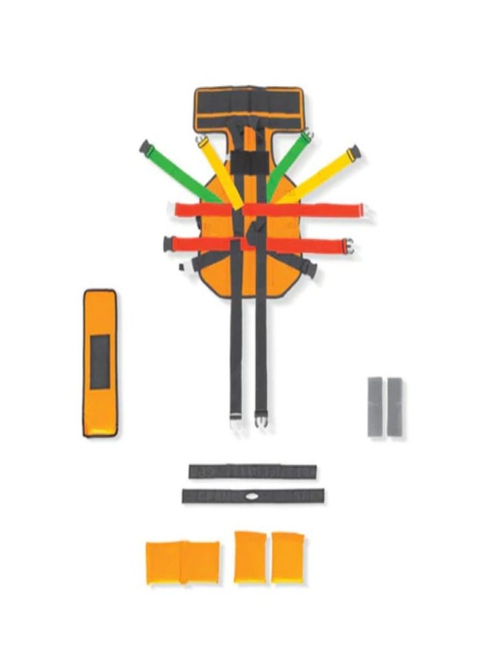SPENCER Spencer Spine Splint - Emergency Spinal Extrication & Immobilization System for Safe Transport | Quick-Release Color-Coded Belts, PVC Coating, 150 kg Capacity, Includes Storage Bag | Ideal for Medical & Emergency Responders 
