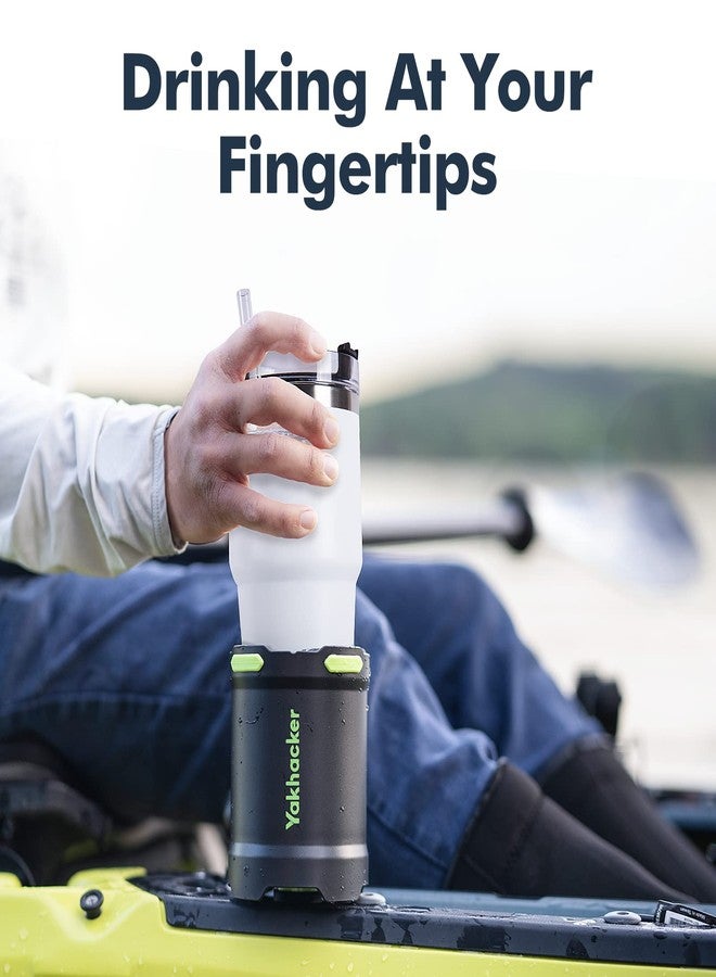 YAKHACKER Kayak Cup Holder with Rubber Tab - Original Since 2023 - Multi-Functional and Anti-toppling Cup Holder for Kayak - Phone Holder, Drinks Holder, Fishing Tool, Kayak Track Mount Install - Image 2