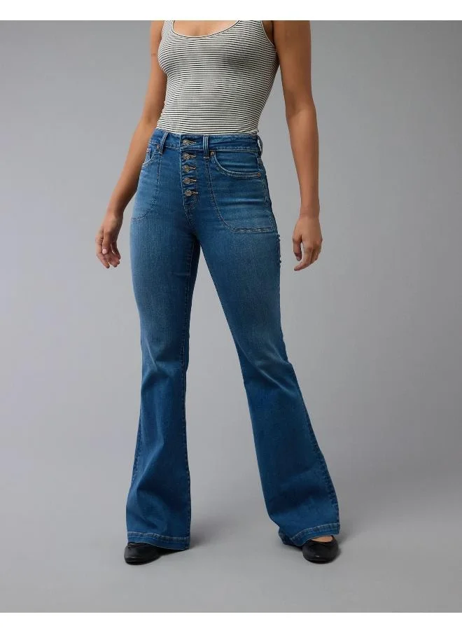 امريكان ايجل AE Next Level Super High-Waisted Flare Jean