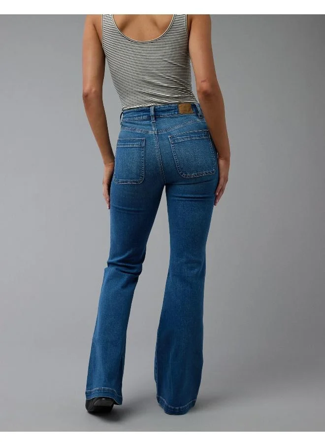 امريكان ايجل AE Next Level Super High-Waisted Flare Jean