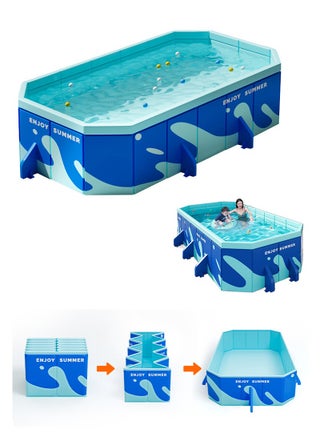 218x148x48CM Non-Inflatable Foldable Swimming Pool for Family Kids, Rectangular Sturdy and Durable Swimming Pool for Summer Outdoor Pool Fun, Suitable for 1-4 People - pzsku/ZA4F582C105DDAC2BFDB0Z/45/1744696559/cf9dd2f2-c9f7-436b-ad41-d43dcf2a523b