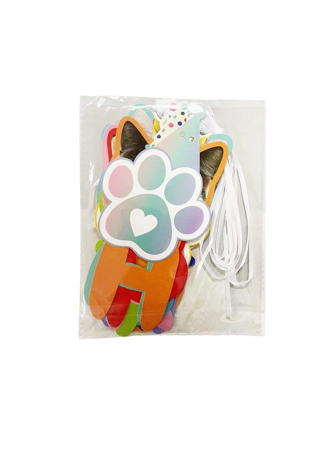 TSJ Happy Birthday Cat Birthday Banner Cat Face Party Banner Kitty Cat Theme Party Bunting Decoration For Cat Adoption Birthday Party Favors - Image 4