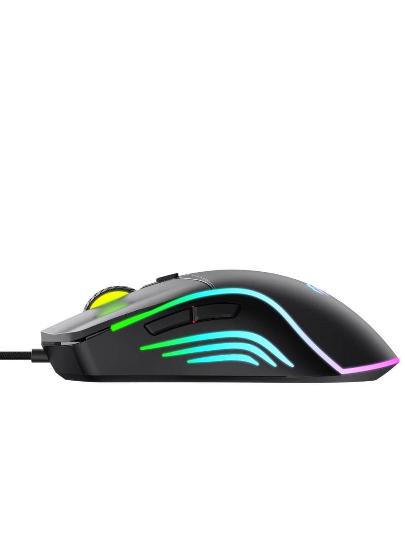 HAVIT WIRED GAMING MOUSE  MS1029 RGB lighting - Image 3