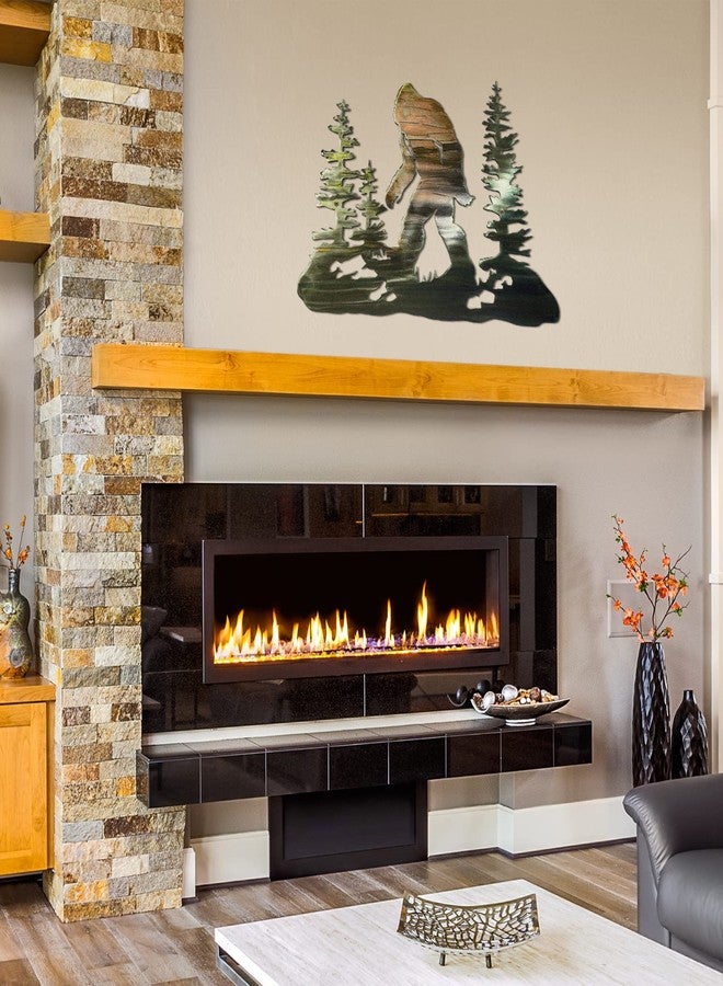 Demissle Bigfoot Sasquatch Gift Bigfoot Decor Big Foot Wall Art Sign Gift for Men 15.7 x 11 Inch Sasquatch Metal Yard Sign for Garage Garden Street Forest Christmas Decor Outdoor Indoor(Colorful) - Image 4