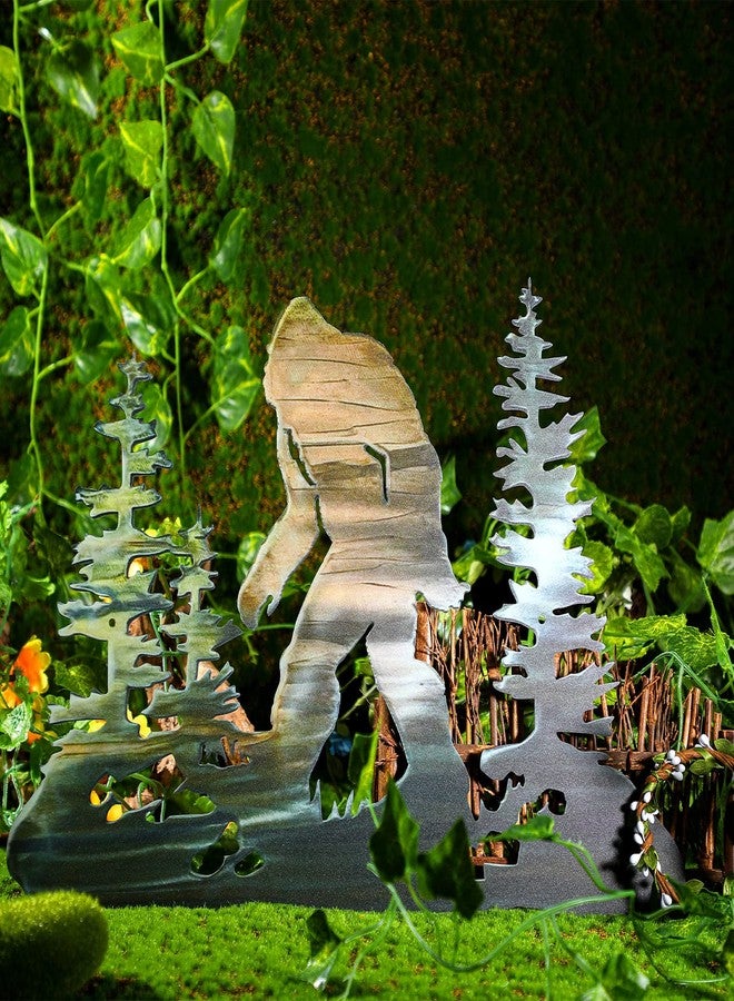 Demissle Bigfoot Sasquatch Gift Bigfoot Decor Big Foot Wall Art Sign Gift for Men 15.7 x 11 Inch Sasquatch Metal Yard Sign for Garage Garden Street Forest Christmas Decor Outdoor Indoor(Colorful) - Image 3