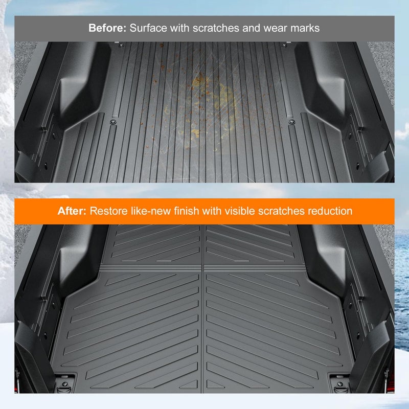 powoq 6FT Truck Bed Mat Compatible with 2005-2023 Toyota Tacoma Truck Bed Liner TPE Material Replacement for 2005-2016 2017 2018 2019 2020 2021 2022 2023 Toyota Tacoma Accessories(6FT Bed Mat) - Image 3