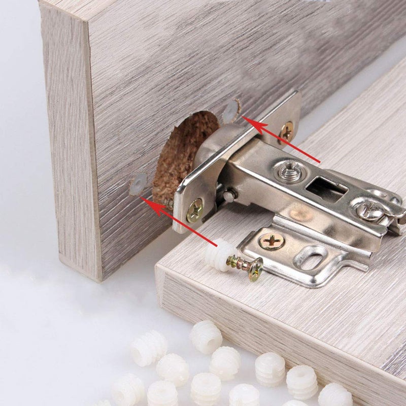 TAODAN 20PCS Plastic Dowel Inserts and Mounting Screws for Hinges - Image 5
