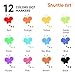 Shuttle Art 48 Pack Washable Dot Markers 12 Assorted Colors with 6 Activity Books Fun Art Supplies for Kids Toddlers Non Toxic WaterBased Paint Daubers 4 Sets x 12 Colors Dot Markers - Image 4