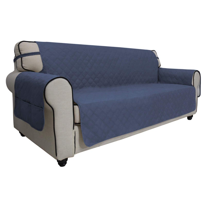EasyGoing Sofa Slipcover Waterproof Couch Cover for 3 Cushion Couch Sofa Cover Furniture Protector Cover Pets Covers Washable NonSlip Fabric Pets Kids Children Dog Cat Sofa Navy