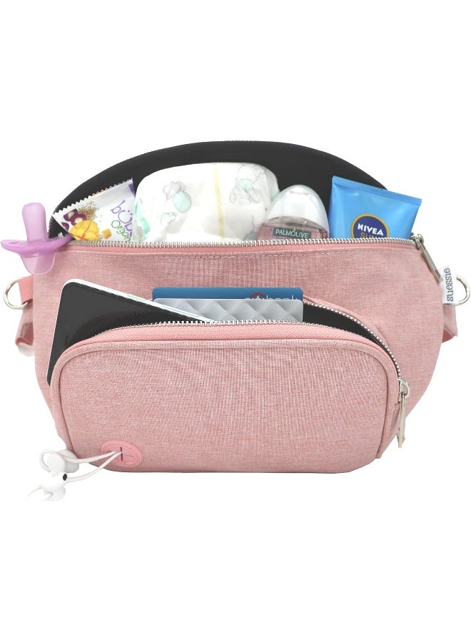 Suessie Fanny Pack Diaper Bag - with Baby Changing Pad & Waterproof Wipes Pocket - Stroller Organizer - Image 1