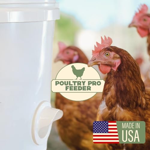 Poultry Pro Feeder The Original Poultry Pro DIY Chicken Feeder Kit Single Port Waterproof Seal Bushing Gravity Fed Chicken Feeder Poultry Feed For Buckets Bins Troughs Bucket Hole Saw Not Included 1 Port - Image 3