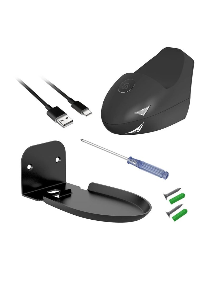 Captaintech PS5 Controller Charging Stand, with Unique Shape Supports wall mount Compatible with PS5 controller PS5 DualSense controller Charging Station Fast PS5 DualSense Charging with LED indicator (Black) - Image 2