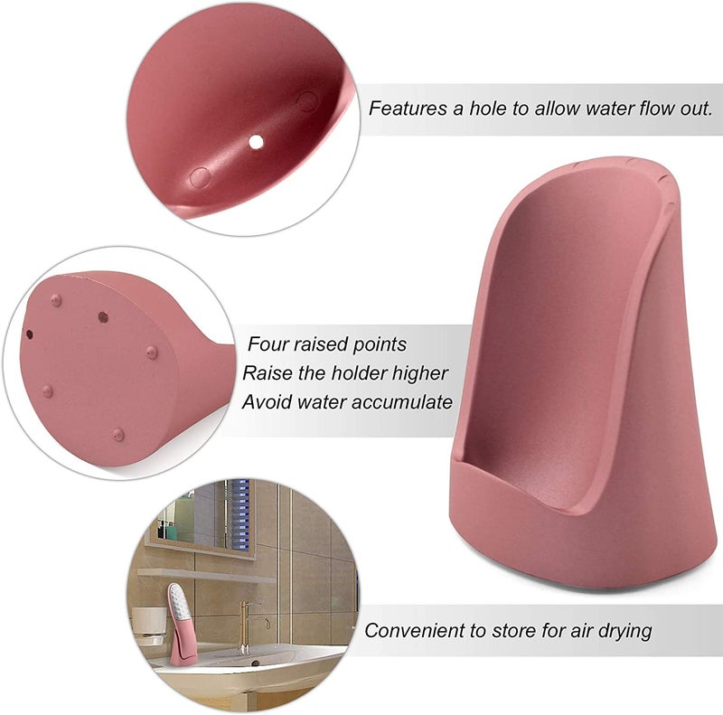 Beauté Secrets Luxury Foot Scrubber with Stand, Never-Cut-Your-Feet Foot File Callus Remover - Safe to Use | Comfortable Foot Scraper Feet Scrubber Dead Skin Remover, Best Home Pedicure Foot Care Tool, Pink - Image 3