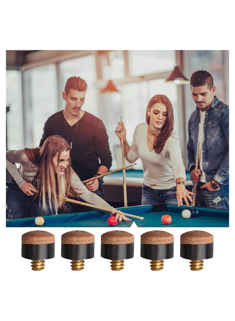 Generic Screw on Billiard Cue Tips, 12 mm/13 mm Hard Leather Billiard Pool Cue Stick Tips Replacement Kit with Storage Box, for Pool Cues and Snooker (30Pcs - Brown) - Image 4