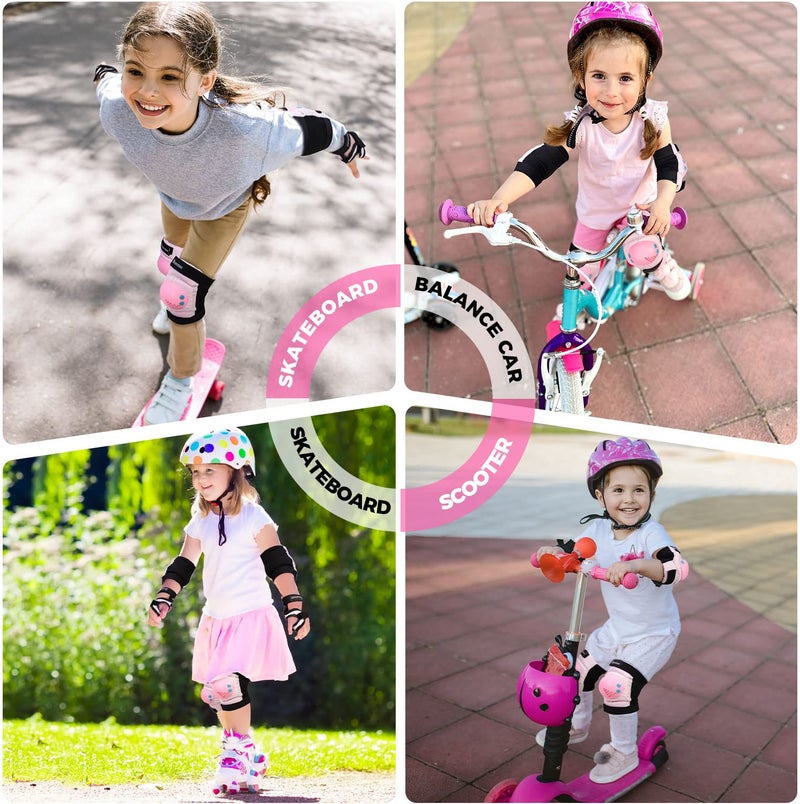 BOSONER Kids Knee Pads Set for 3-15 Year, Knee Elbow Pads and Wrist Guards for Boys/Girls, Child Protective Gear for Biking, Skating, Skateboarding, Roller Skating, Cycling, Scooter - Image 5