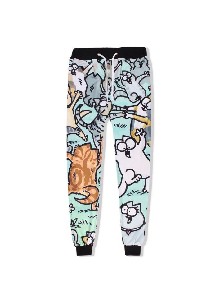 KUYING New One Piece Printed Legged Sports And Leisure Pants  - Image 1