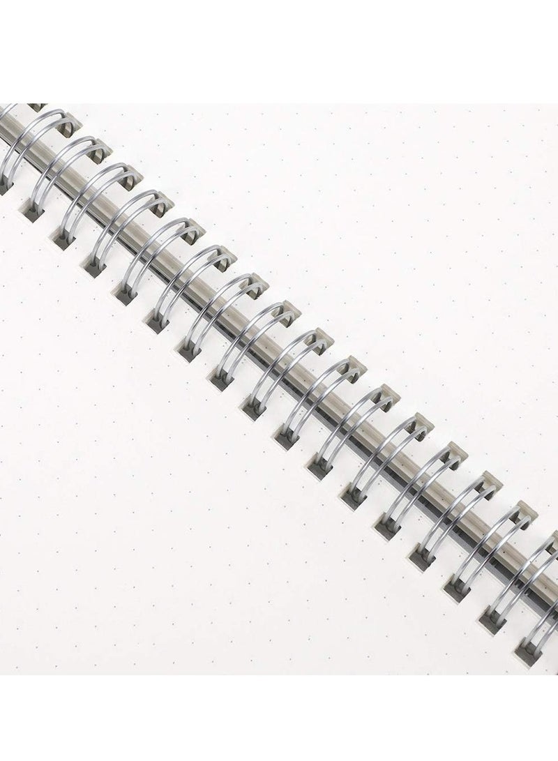 SYOSI دفتر ملاحظات Dot Grid حلزوني مكون من 3 قطع - دفتر ملاحظات منقط بنقاط، 160 صفحة، دفاتر ملاحظات للعمل والمستلزمات المدرسية والمنزل، ورق سميك 80 جرام لكل متر مربع، 5.7 × 8.3 بوصة - Image 3