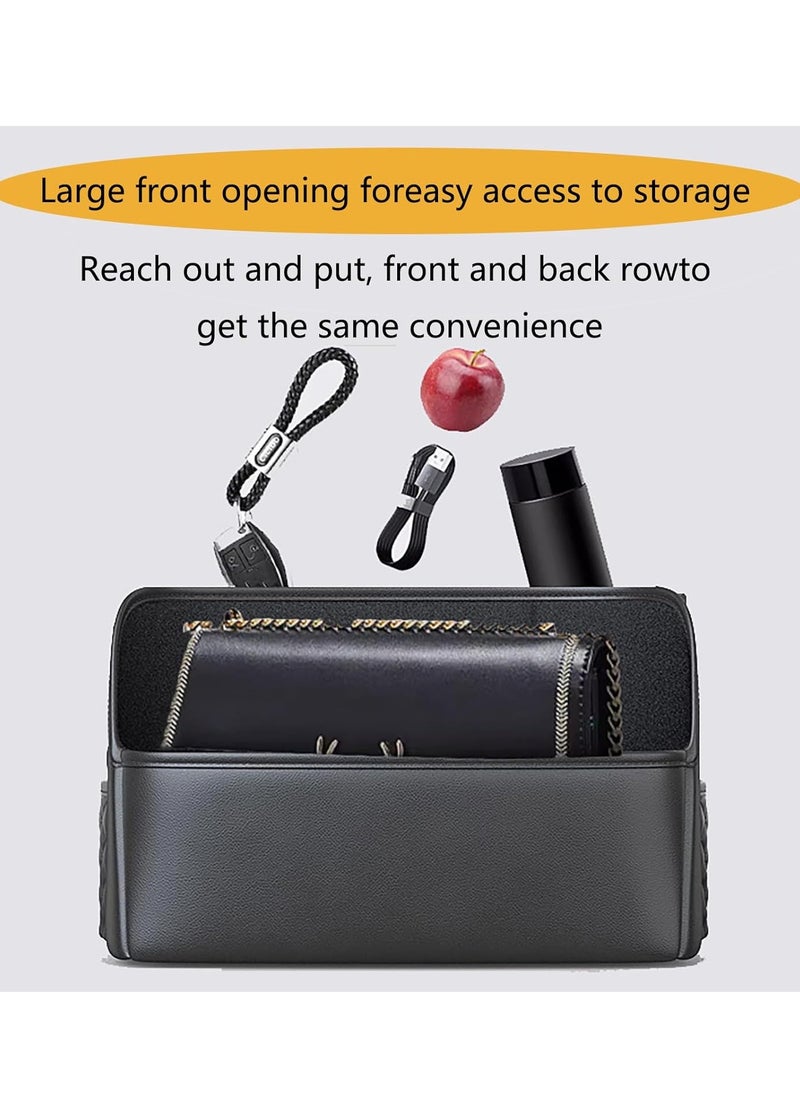 Generic Car Organizer Bag Between Seats Mesh Pocket Car Large Capacity Back Organizer Storage Purse Holder Blocking Pets With Children Obstacle Car Travel Accessories (Black)  - Image 2