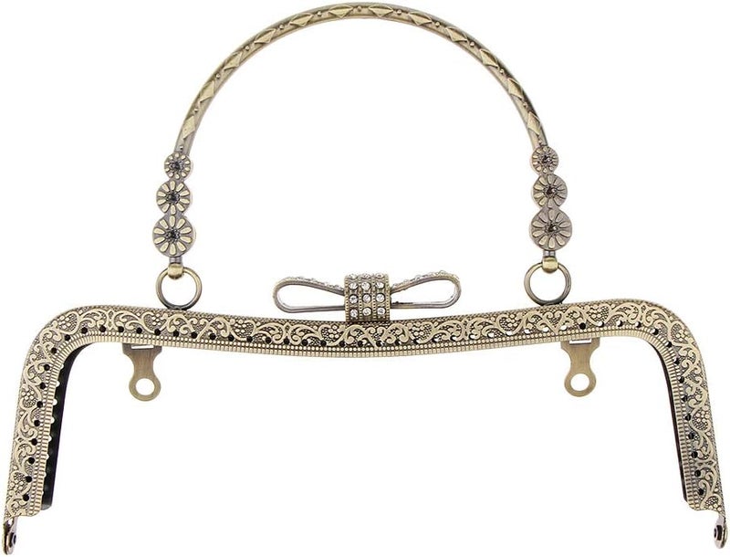 klarako Metal Purse Frames Clutch Handle Bag Kiss Clasp Lock DIY Craft Handmade 20cm - Image 3