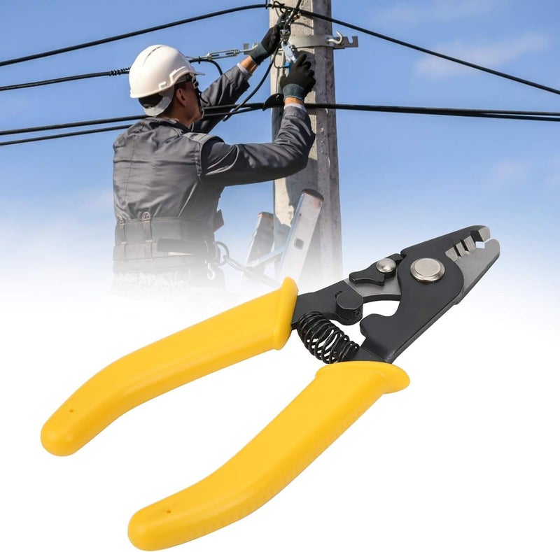 UPTODATETOOLS Fiber Optic Pliers Fiber Wire Strippers High Hardness 3 Holes Optical Fiber Stripping Pliers Tool - Image 4