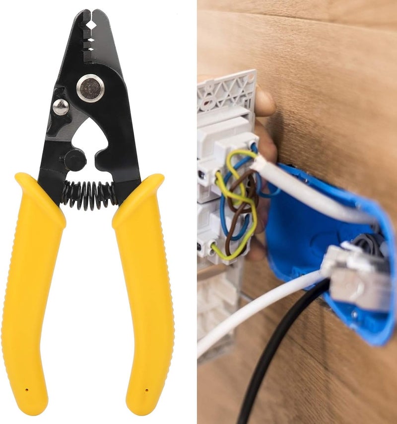 UPTODATETOOLS Fiber Optic Pliers Fiber Wire Strippers High Hardness 3 Holes Optical Fiber Stripping Pliers Tool - Image 5