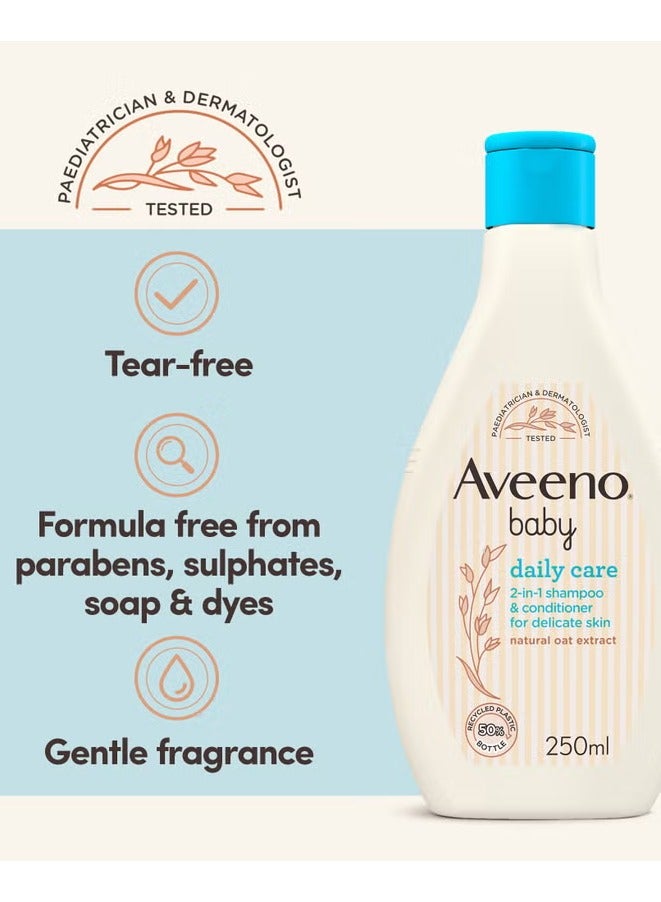 Aveeno Baby Daily Care 2-in-1 Shampoo and Conditioner 250ml - Image 4