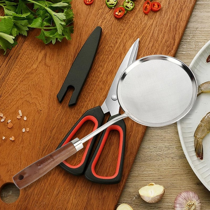مصفاة زيت عالية الكفاءة في التصفية، سهلة الاستخدام، مصفاة طعام ذات شبكة دقيقة لصنع الموس (L) - Image 5