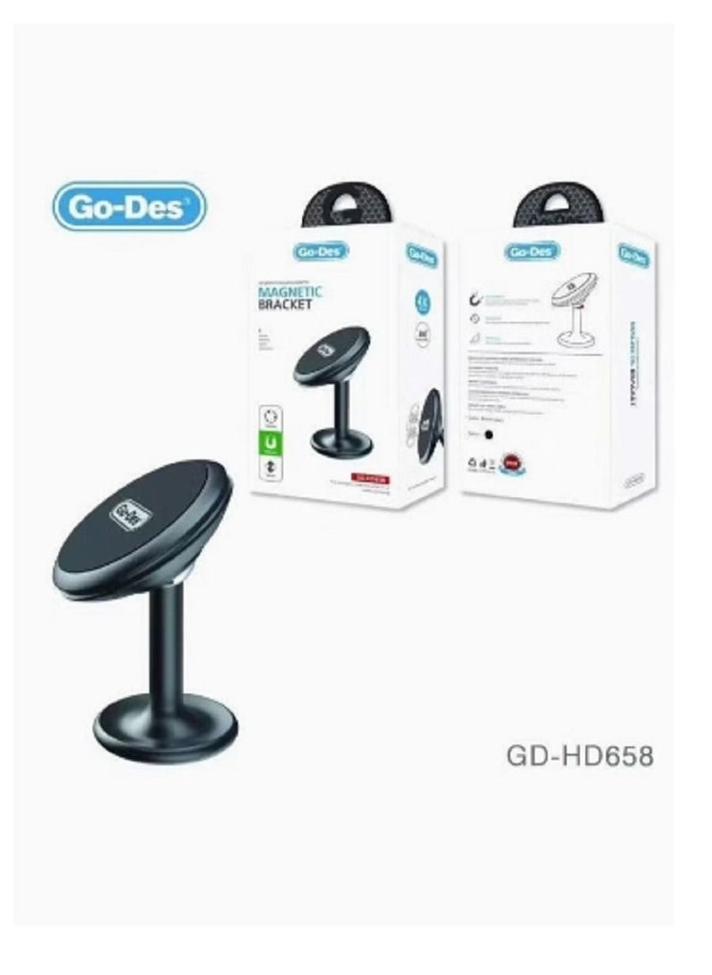 GO-DES GD-HD658 360° Rotation Super Magnetic Mobile Phone Car Holder for All Mobiles, Tablets and iPads - Image 2