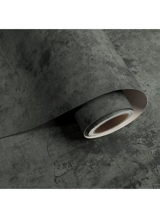 23.62 inch Wide Gray Concrete Wallpaper Self Adhesive Vinyl Waterproof Easy to Apply Textured for Bathroom Kitchen Bedroom - Image 1