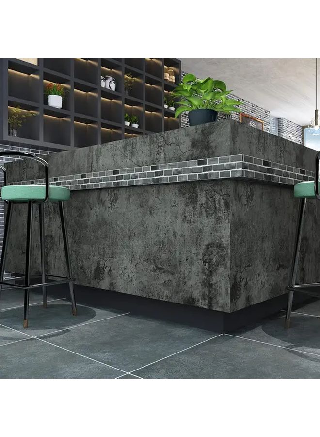 23.62 inch Wide Gray Concrete Wallpaper Self Adhesive Vinyl Waterproof Easy to Apply Textured for Bathroom Kitchen Bedroom - Image 2