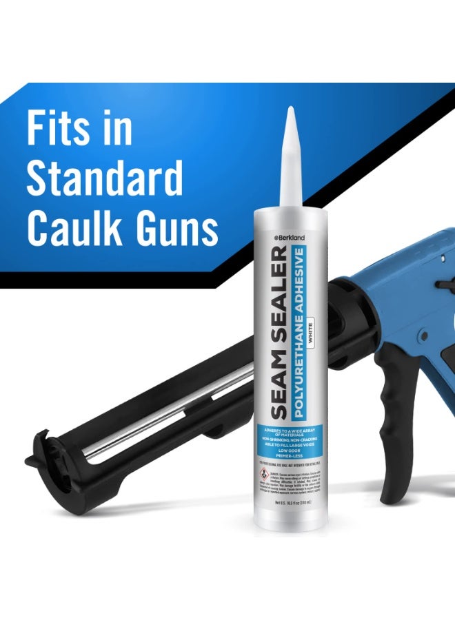 Berkland Polyurethane Seam Sealer Automotive Compound Kit - Durable & Flexible Auto Body Filler - Seam & Joint Compound for Bare, Primed or Painted Surfaces - Automotive Seam Sealer White - RV Roof Sealant  - Image 2
