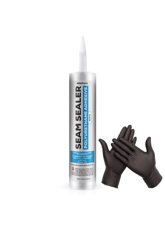 Berkland Polyurethane Seam Sealer Automotive Compound Kit - Durable & Flexible Auto Body Filler - Seam & Joint Compound for Bare, Primed or Painted Surfaces - Automotive Seam Sealer White - RV Roof Sealant  - Image 3