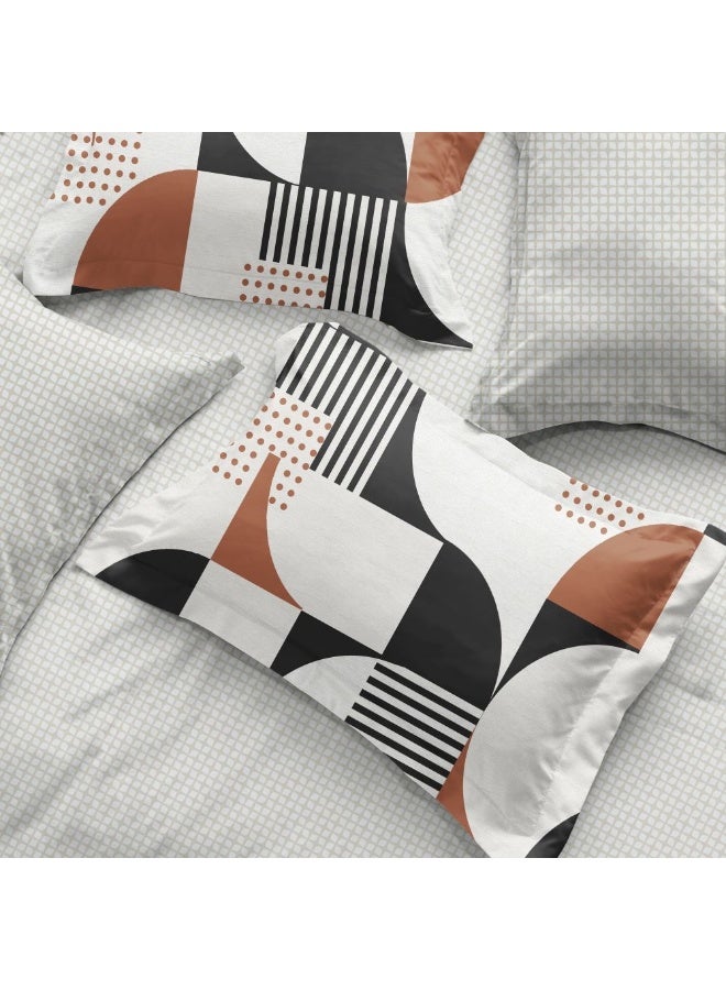 Danube Home Bliss 6 Piece Super King Comforter Set 260x260 cm Lt. Grey | Cotton /Viscos -180 Thread Count Breathable Bedding Sheet And Pillow Cases For Bedroom - Image 3