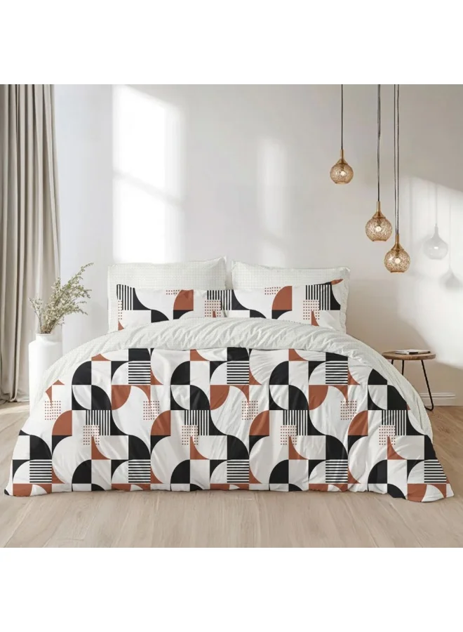 DANUBE HOME Danube Home Bliss 6 Piece Super King Comforter Set 260x260 cm Lt. Grey | Cotton /Viscos -180 Thread Count Breathable Bedding Sheet And Pillow Cases For Bedroom