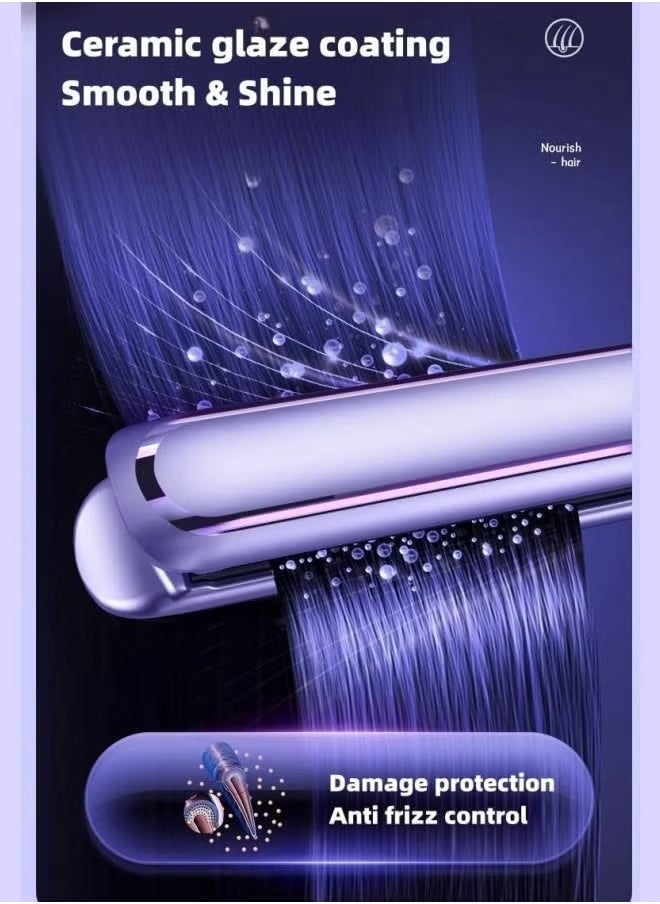 Ceramic Hair Straightener and Curler 30mm - Five-Level Temperature Control, Fast Heat-up, Negative Ion Technology, Damage Protection (Purple) - pzsku/ZA4F63EBB286957672566Z/45/_/1736497751/95cc5355-d86e-4f35-970c-79a450aa7be0
