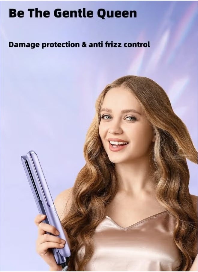Ceramic Hair Straightener and Curler 30mm - Five-Level Temperature Control, Fast Heat-up, Negative Ion Technology, Damage Protection (Purple) - pzsku/ZA4F63EBB286957672566Z/45/_/1736497759/81910282-9406-4431-8f25-96fbdeca1020