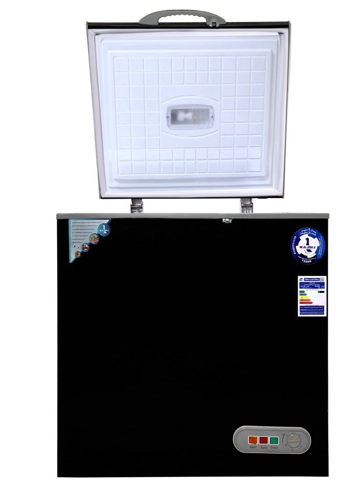 ألاسكا ديب فريزر 170لتر اسود-الاسكا