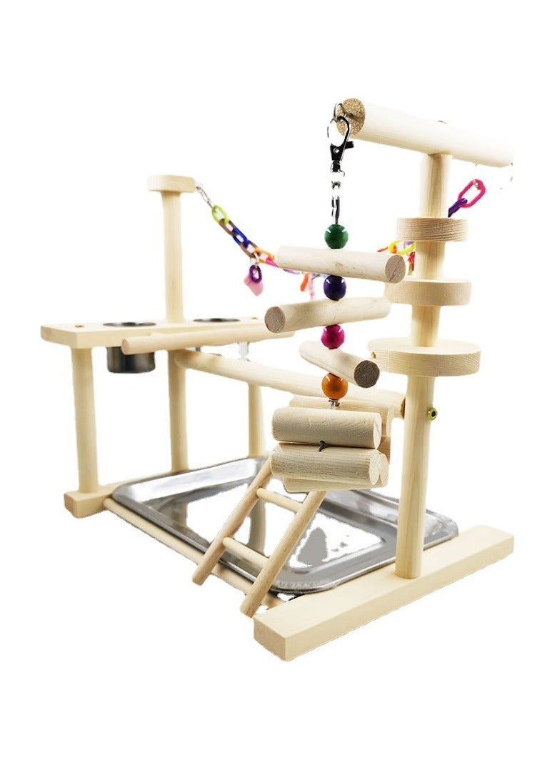 عام الببغاء الوقوف ، موقف الطيور ، ملعب تفاعلي ، سلسلة سوينغ ، الببغاء تسلق الإطار ، الهدايا للحيوانات الأليفة الطيور - Image 1