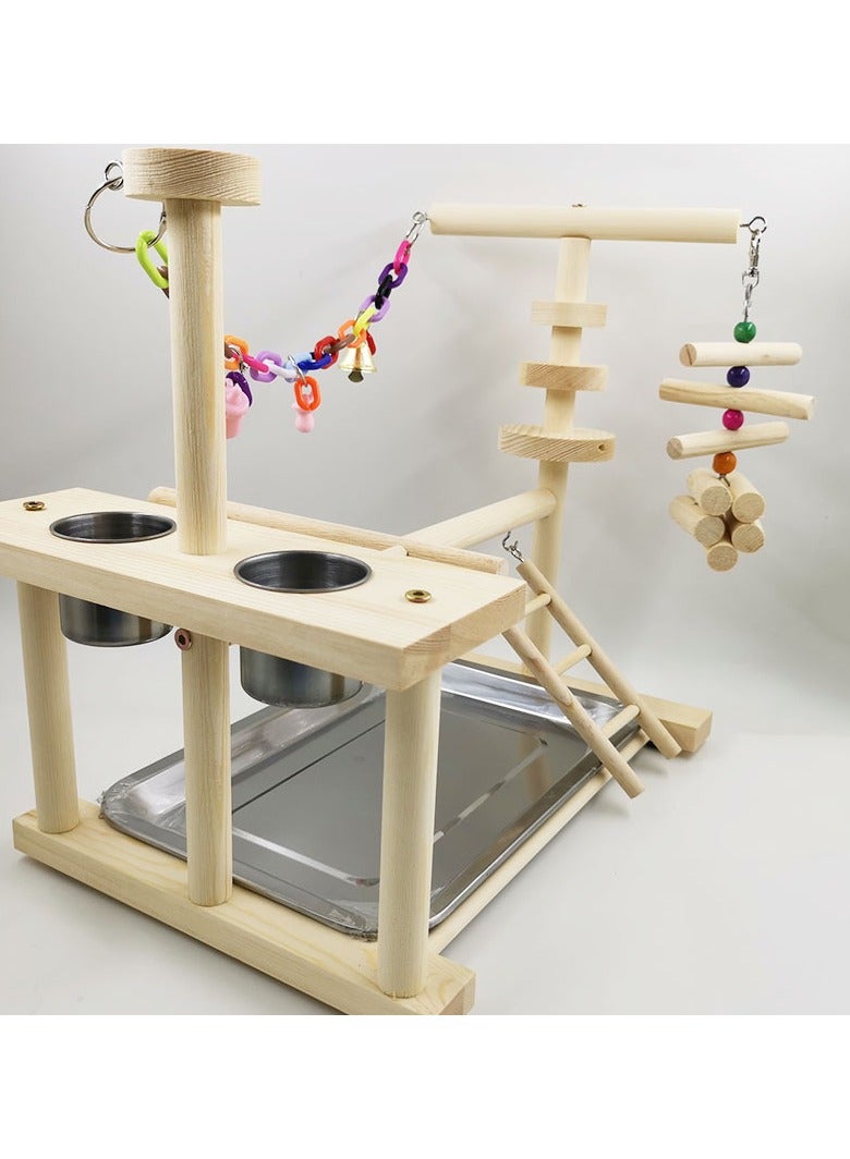 عام الببغاء الوقوف ، موقف الطيور ، ملعب تفاعلي ، سلسلة سوينغ ، الببغاء تسلق الإطار ، الهدايا للحيوانات الأليفة الطيور - Image 2