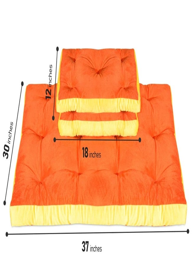 NEXTGO Meditation Yoga Floor Cushion Mat with 2 Yoga Pillows - Image 3