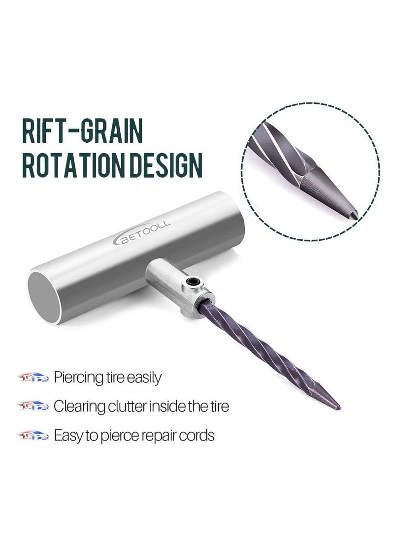 SYOSI Tire Repair Kit, 24 Pcs Tire Patch Kit with Plugs to Fix Punctures and Plug Flats for Car, Motorcycle, ATV, Jeep, Truck, Tractor Flat Tire Puncture Repair, Universal Tubeless Tire Repair - Image 2