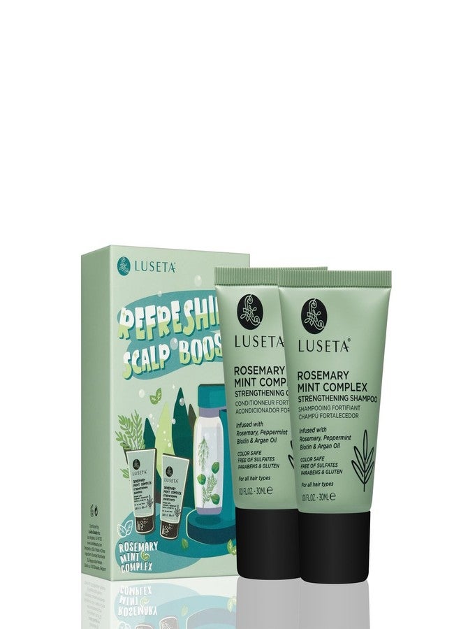 Luseta Rosemary Mint Shampoo and Conditioner Set Travel Kit Strengthen and Nourish Thinning Hair Reduce Frizz for Women and Men 2 x 1.01oz - Image 1